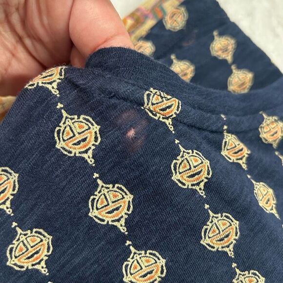 Lucky Brand Mandala Card Blue Persian Print Boho T Shirt Women’s Size 1X - Picture 13 of 14